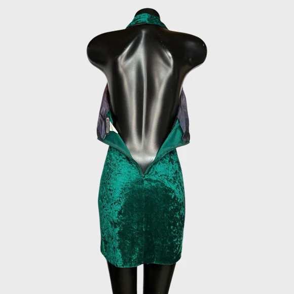 blair waldorf green and white dress Widow Velvet Wrap Dress